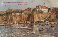Hotels Reunis Loreley et Londres Sorrento, Italy Postcard Postcard
