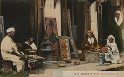 Peintre Arabe - Arab Painter Algeria Postcard Postcard