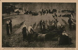 Jerusalem, animal Market at Herod's Gate Israel Middle East Postcard Postcard