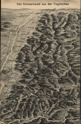 Der Schwarzwald aus der Vogelschau Postcard