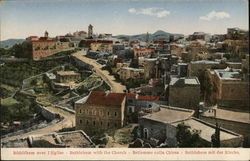 Bethlehem with the Church Palestine Middle East Postcard Postcard