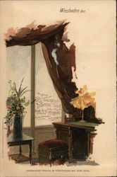 Historical Window in the Salon of Parc Hotel Postcard
