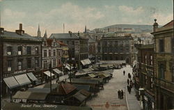 View of Market Place Dewsbury, England Yorkshire Postcard Postcard