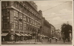 Leipzig. Goethe Strasse mit Verkehrsregier Postcard