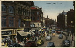 Boar Lane, Leeds United Kingdom Yorkshire Postcard Postcard