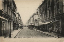 Tours - Societe Generale and National Street Postcard