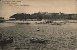 Ribera y Playa del Pescado Baiona, Spain Postcard Postcard Postcard