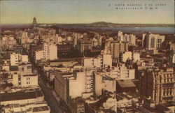 Aerial View of City Montevideo, Uruguay Postcard Postcard
