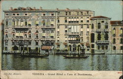 Grand Hotel e Casa di Desdemona Venice, Italy Postcard Postcard