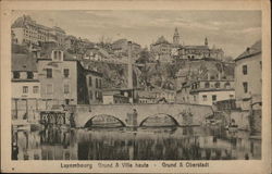 Luxembourg Grund & Ville haute - Grund & Oberstadt Postcard