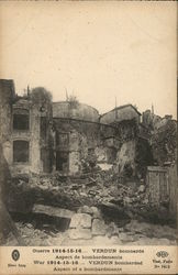 Verdun after the Bombardment Postcard