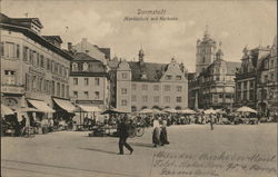 Marktplatz mit Rathaus Darmstadt, Germany Postcard Postcard