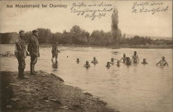 Am Moselstrand bei CHambley France Postcard Postcard