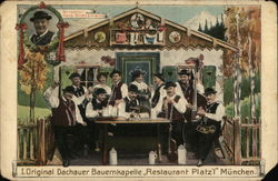 Original Dachauer Bauernkapelle "Restaurant Platz Munich, Germany Postcard Postcard