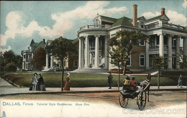 Colonial Style Residences, Ross Avenue Dallas Texas