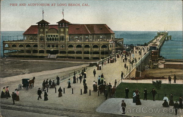 Pier and auditorium at Long Beach, Cal. California