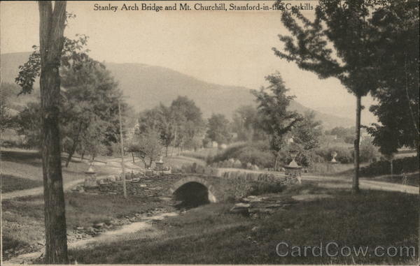 Stanley Arch Bridge and Mt. Churchill, Stamford-in-the-Catskills New York