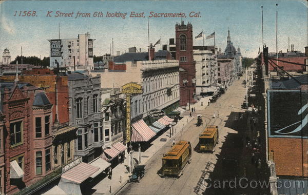 K Street from 6th looking East Sacramento California