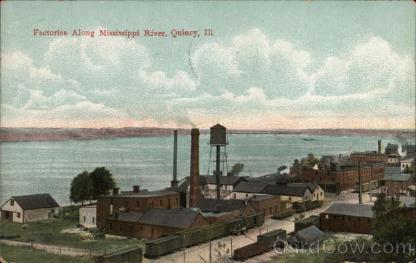 Factories Along Mississippi River Quincy Illinois