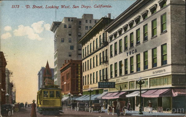 D. Street Looking West San Diego California