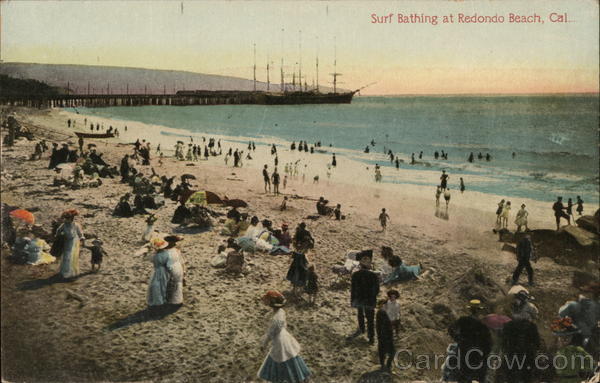 Surf Bathing at Redondo Beach California