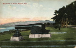 The Park at Santa Monica, Cal. California Postcard Postcard Postcard