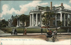Colonial Style Residences, Ross Avenue Dallas, TX Postcard Postcard Postcard