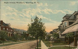 Maple Avenue, Woodlawn Wheeling, WV Postcard Postcard Postcard