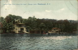 Boat Clubs, Orange Lake Newburgh, NY Postcard Postcard Postcard