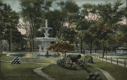 Soldiers Memorial Fountain Poughkeepsie, NY Postcard Postcard Postcard