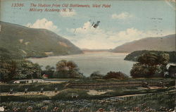 The Hudson From Old Battlements, West Point Military Academy Postcard