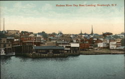 Hudson River Day Boat Landing Newburgh, NY Postcard Postcard Postcard