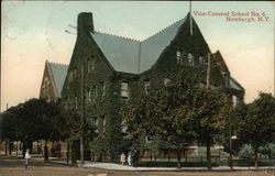 Vine-Covered School No. 6 Newburgh, NY Postcard Postcard Postcard