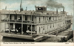 Floating Theatre Rockport, IN Postcard Postcard Postcard