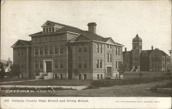 Gallatin County High School and Irving School Postcard