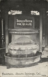 Fountain, "Shasta Water for Health" Postcard