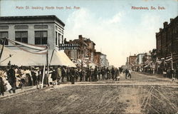 Main St. Looking North from 3rd Ave. Postcard