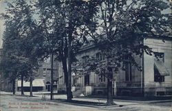 North A Street Showing Post Office and Masonic Temple Postcard
