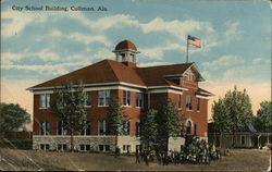 City School Building Postcard