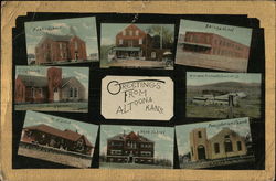 8 Photos Inset - Greetings From Altoona Kansas Postcard Postcard Postcard