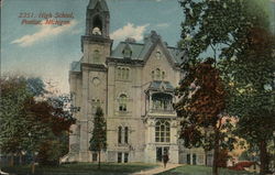 High School Pontiac, MI Postcard Postcard Postcard