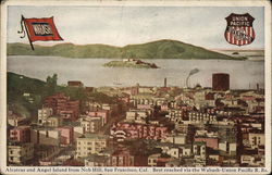 Alcatraz and Angel Island from Nob Hill San Francisco, CA Postcard Postcard Postcard