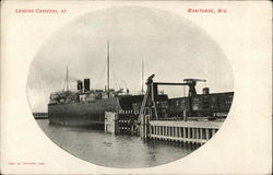 Loading Carferry at Manitowoc, Wis Wisconsin Postcard Postcard Postcard