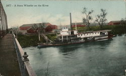 A Sternwheeler on the River Riverboats Postcard Postcard Postcard