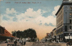 Front Street Looking East Fargo, ND Postcard Postcard Postcard