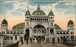 Front Entrace to Saltair Pavilion Postcard