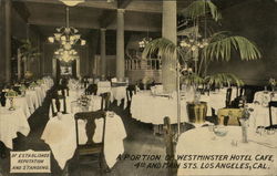 Westminster Hotel Cafe Los Angeles, CA Postcard Postcard Postcard