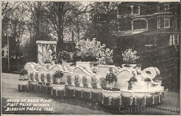 House of David Float, Benton Harbor Blossom Parade 1956 Michigan