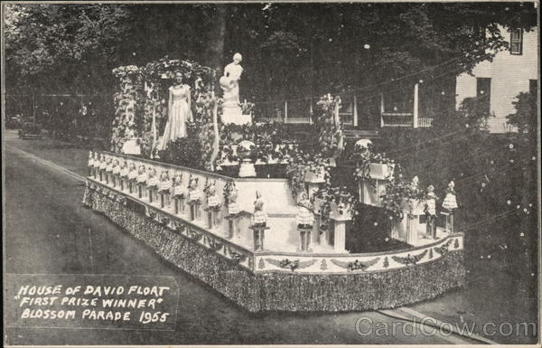 House of David Float, Benton Harbor Blossom Parade 1955 Michigan