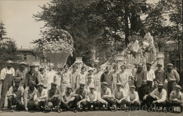 A Larger Group of People Gathered Outside House of David